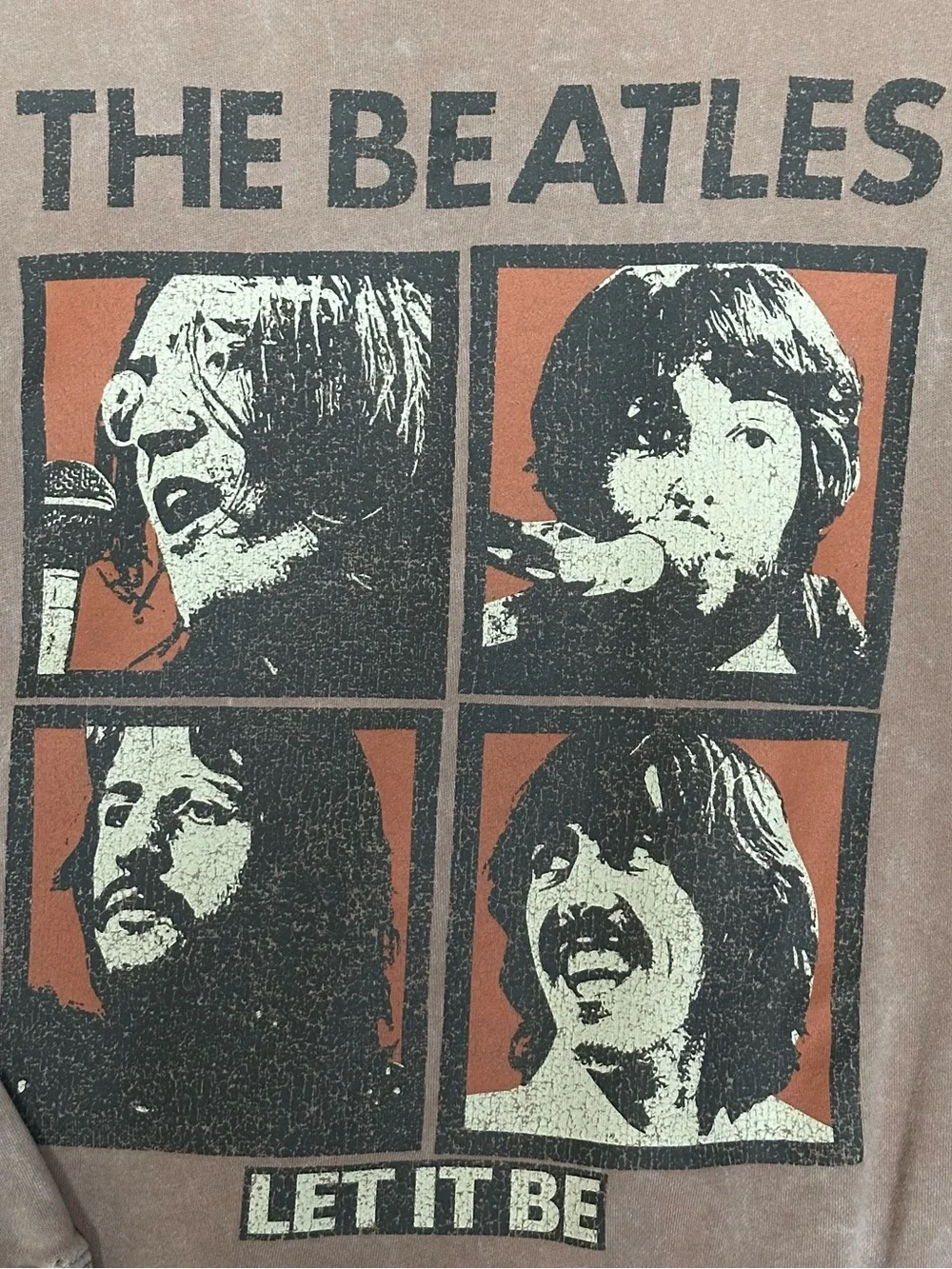 The Beatles Let It Be Sweatshirt Mens XL, Vintage Wash, Graphic 2024 100% Cotton